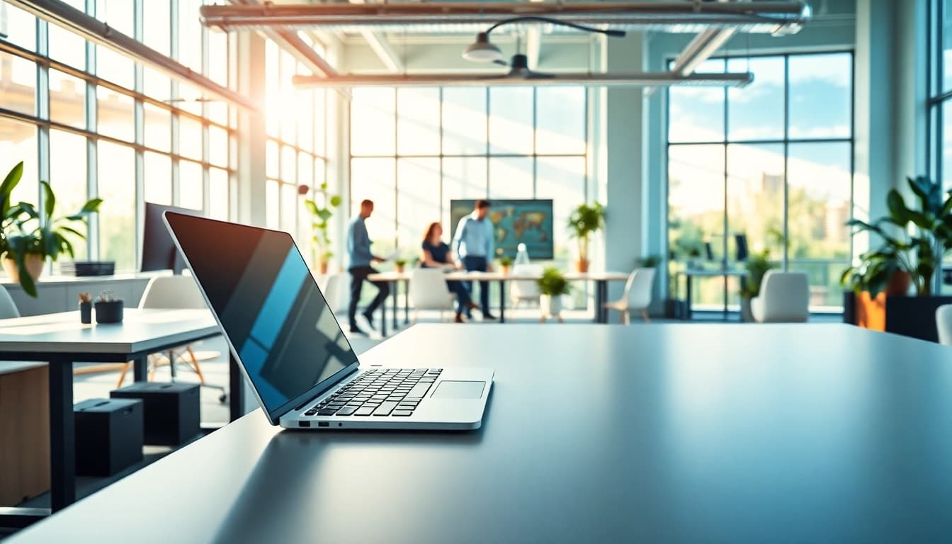 Brightet workspace showcasing modern design and collaborative energy.