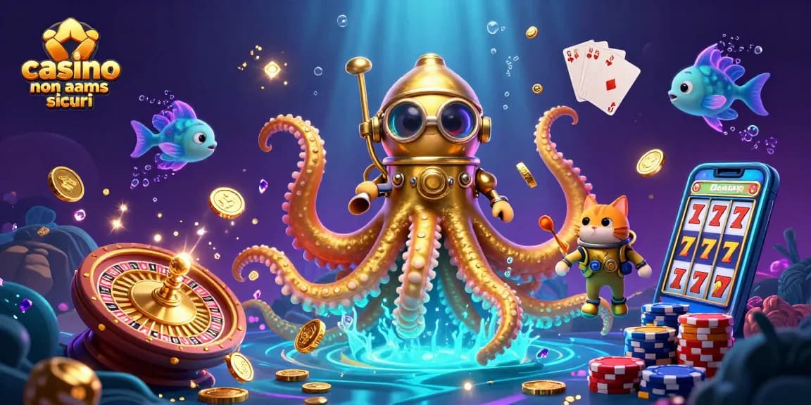 Giocare nei casino non aams sicuri è un'avventura emozionante con il kraken e pesci bioluminescenti.