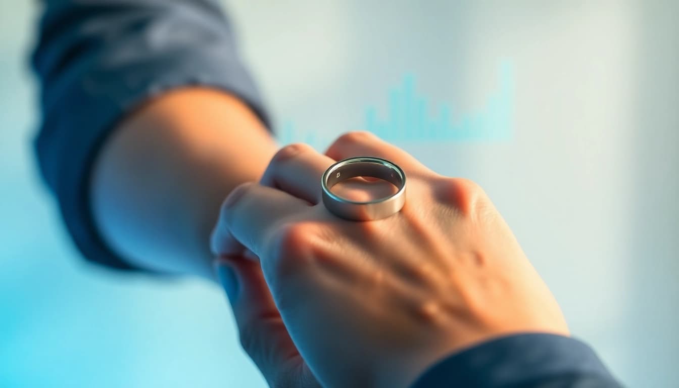 Visible Health Ring showcasing advanced design and health analytics features on a wrist.