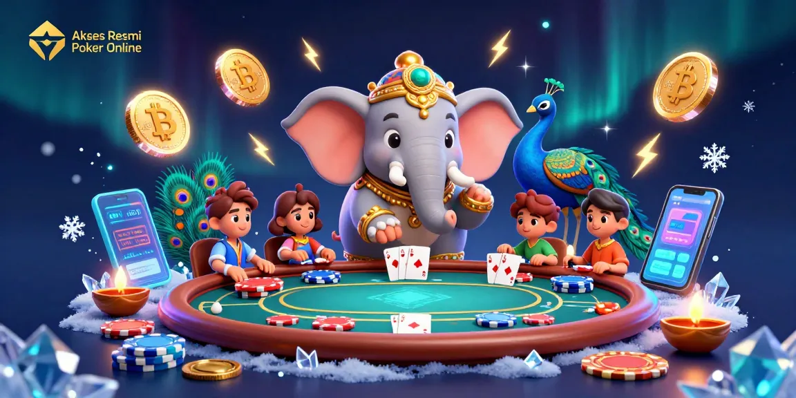 Experience the thrill of Akses Resmi Poker Online Remipoker at a dynamic 3D poker scene.