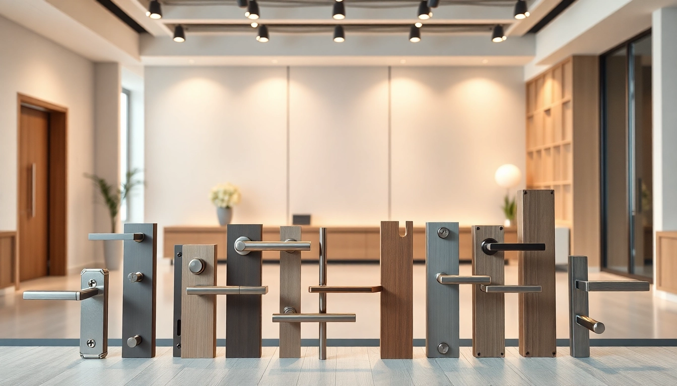 Showcasing innovative designs by Door Handle Manufacturers in a modern showroom.