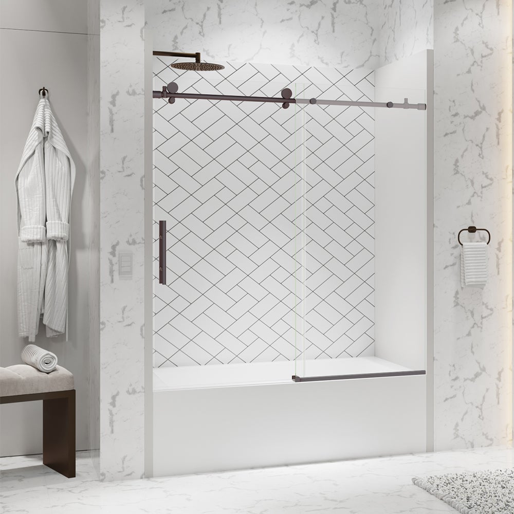 SUNNY SHOWER Sliding Shower Doors for Modern Bathroom Makeovers