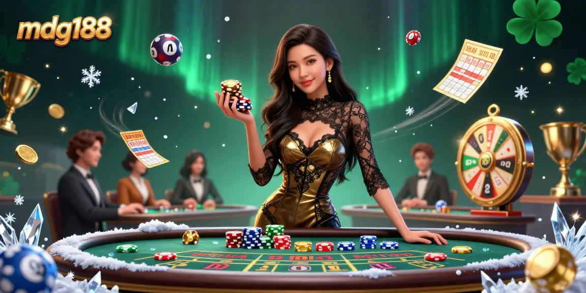 Engage with mdg188's high-stakes lottery scene showcasing captivating gameplay and atmosphere.