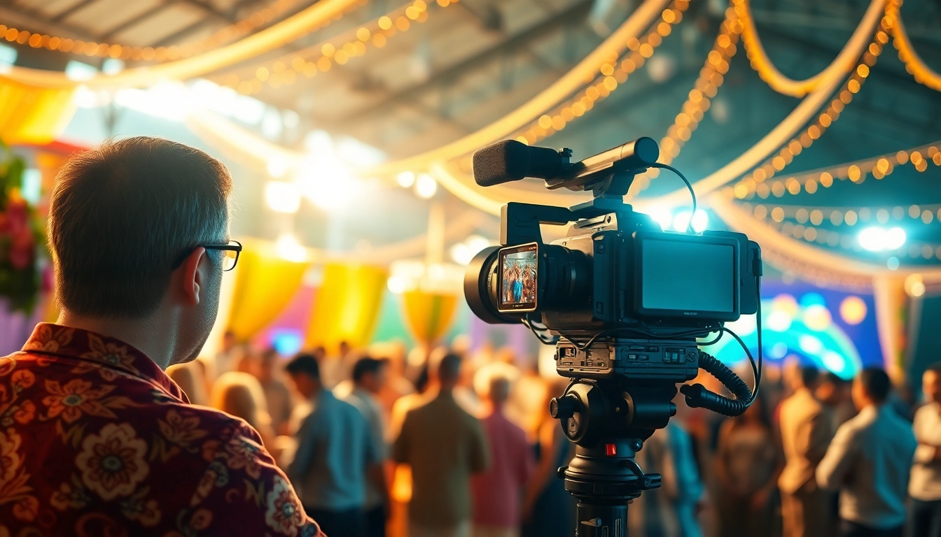 Capturing engaging On-site videography with a professional videographer in action.