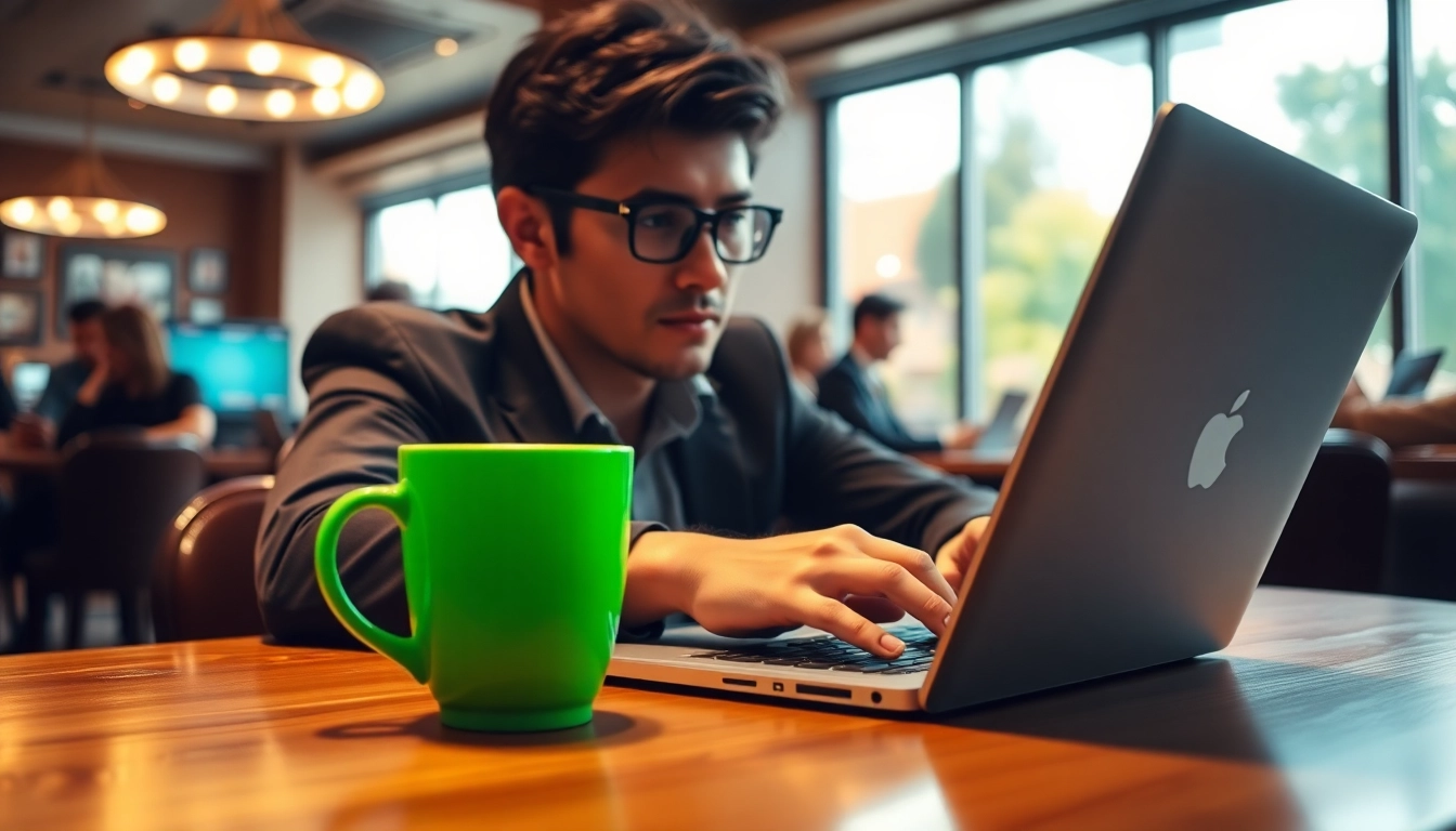 Analyze rr88 link strategies while gambling in a bustling café environment.
