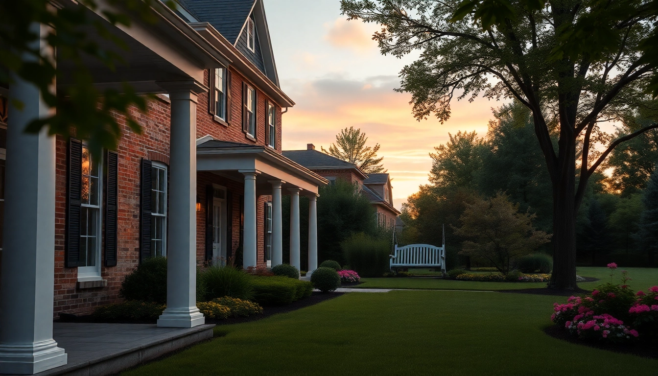 A stunning colonial home build showcases traditional architecture with elegant details.