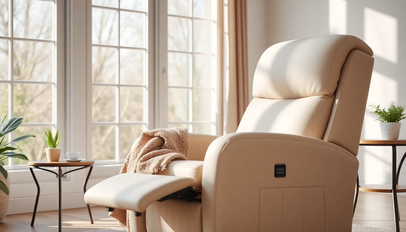 Lively lift recliner chair with heat and massage in a cozy room with natural lighting.