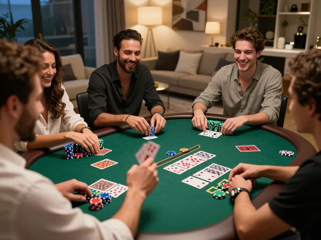 Dunrightbuildingservices home blackjack setup with friends enjoying a fun and strategic game night