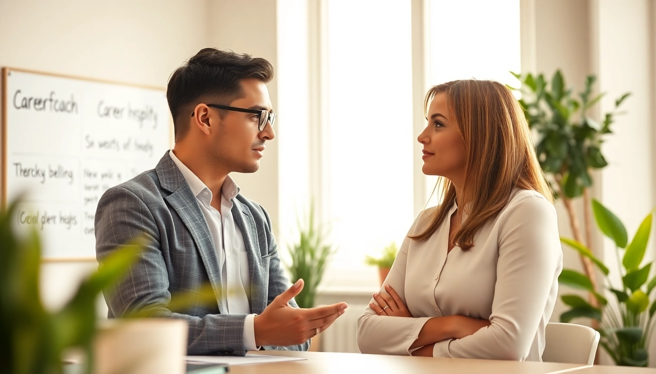 Find my true calling through a professional career coaching session in an inspiring office.