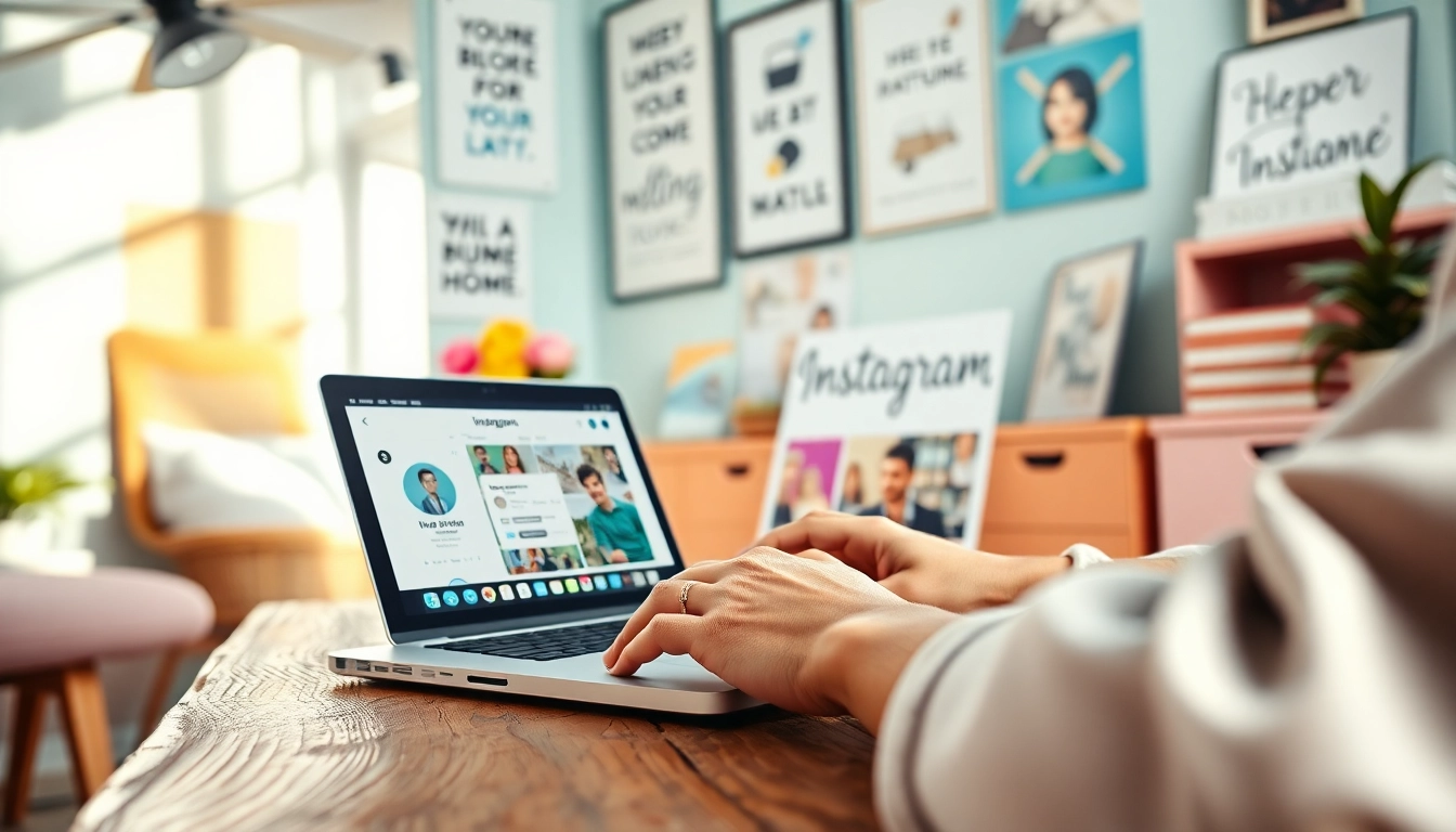 instagram フォロワー 買うに関するインフルエンサーの仕事風景を描写した画像