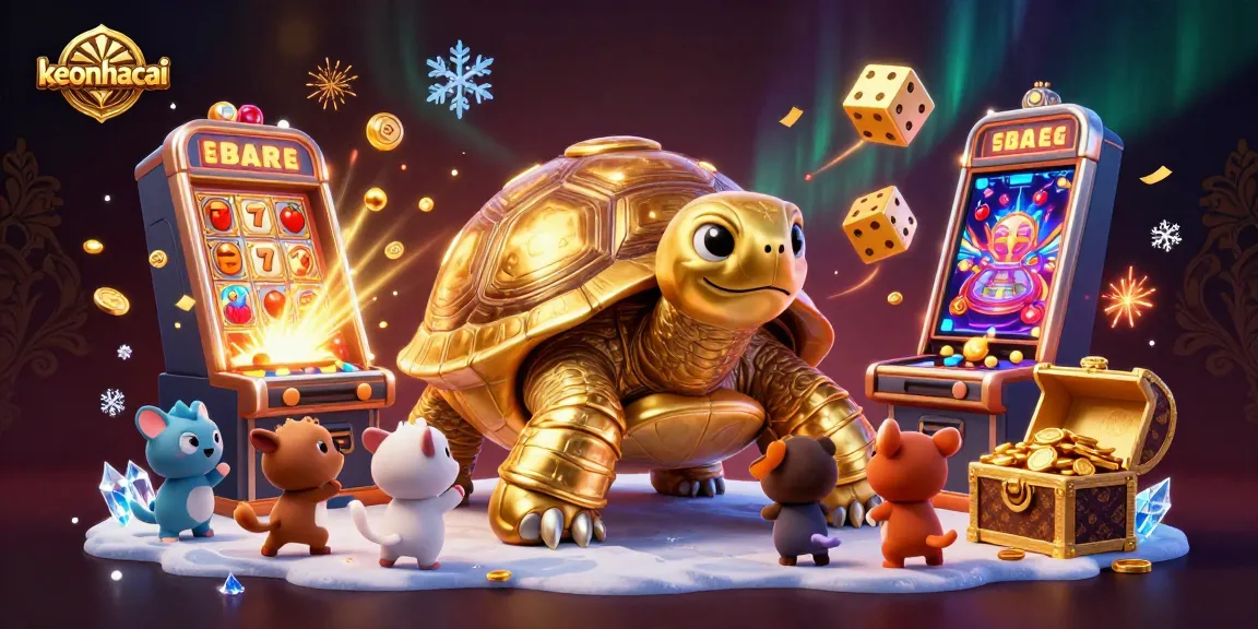 Experience thrilling keonhacai gaming in a vibrant 3D illustration full of excitement and adventure.