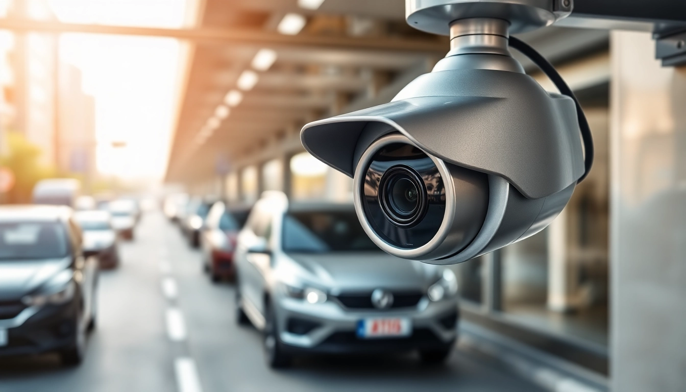 High-quality license plate recognition camera in a professional urban setting.
