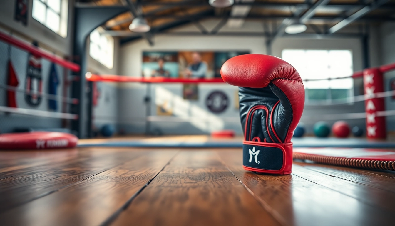 MMA gloves showcasing premium quality and design on a training floor.
