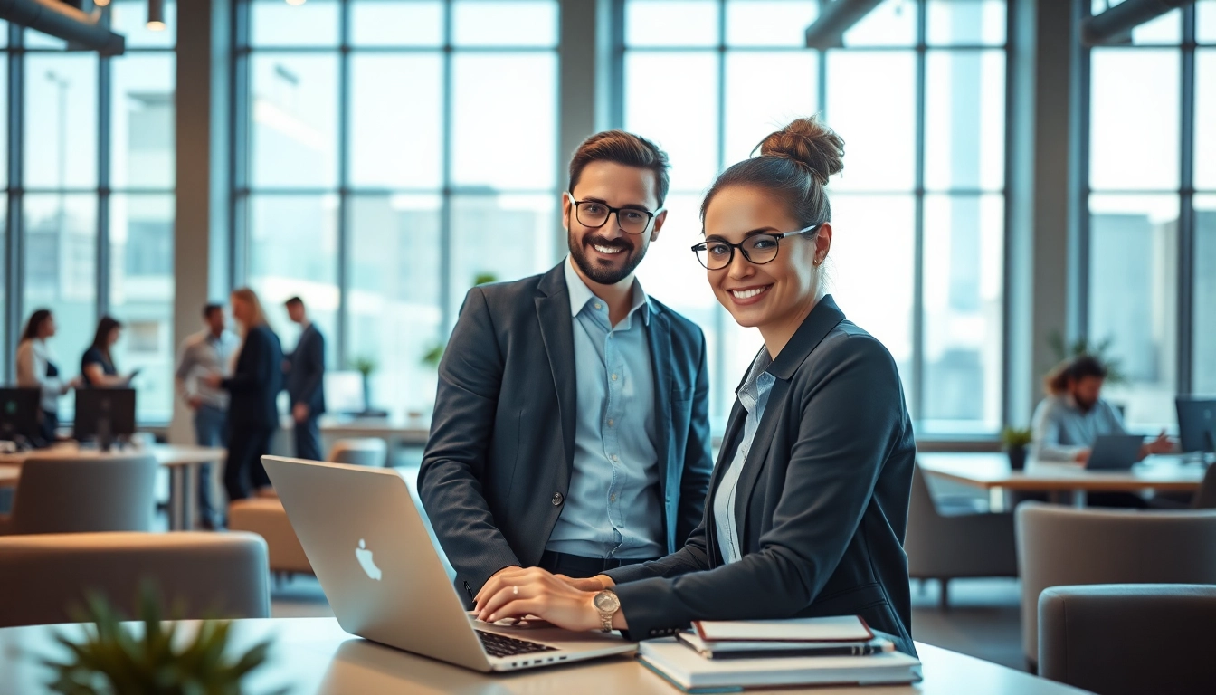 Engage with an efficient enterprise assistant enhancing teamwork in a bright office environment.
