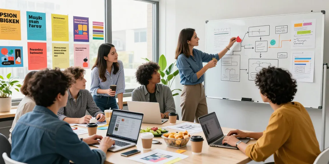 Engaged team collaborating at the best social media marketing agency in malaysia, showcasing creativity and strategic planning.