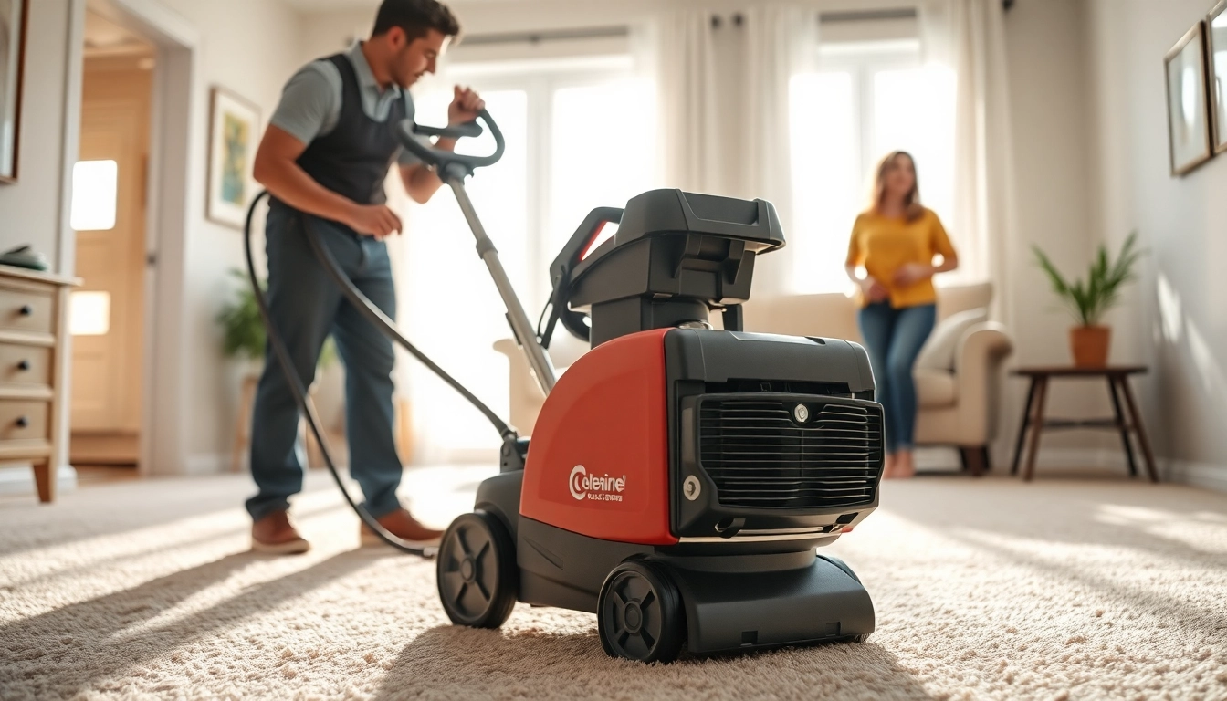 Local carpet cleaners expertly revitalizing a home's interior with vibrant, fresh results.