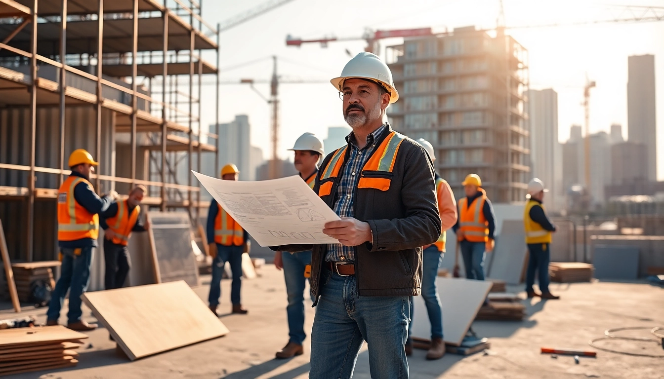 New York General Contractor leading a construction team on an active site in New York.
