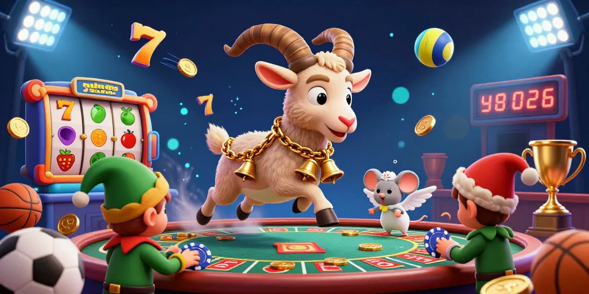 Join the thrill of mahjong gacor at a festive casino, featuring cartoon characters and rich gaming elements.