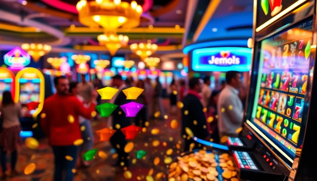 Menyaksikan pemain menikmati keseruan link jewel4d slot di mesin slot yang berkilau.