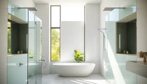 Optimisez votre salle de bain avec sunny showers france pour un résultat chic et lumineux.