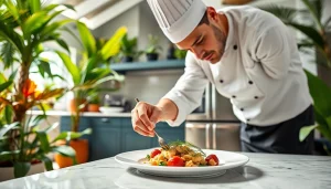 Private chef St Martin crafting exquisite culinary delights in a luxury villa.
