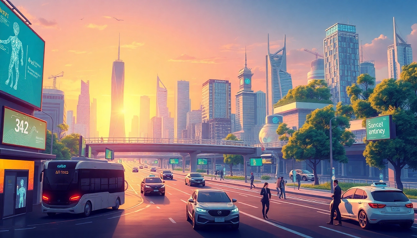 Showcasing a futuristic urban landscape at https://mohamedmmblog.tech, highlighting advanced technology and society.