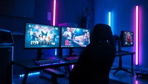 Menampilkan hakimi4d alternatif game dalam setup gamer modern yang dinamis dan futuristik.