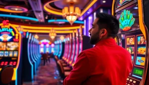 Momen unik saat bermain togel resmi slot di ruang permainan yang elegan dan berwarna-warni.