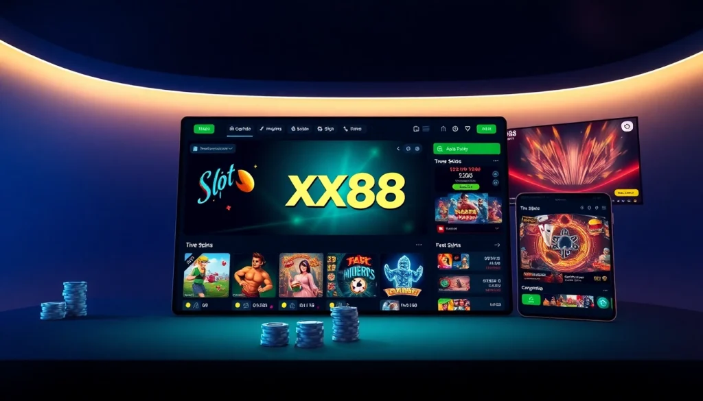 Engaging online gaming experience on https://xx88.pizza/ showcasing poker and slots.