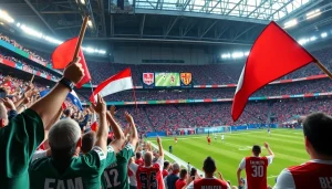 스포츠중계를 즐기는 관중과 선수들의 열렬한 현장을 담은 사진