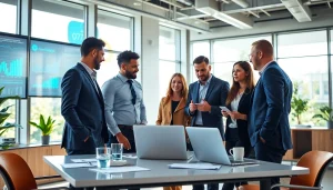 Collaborative business team at https://fhpts.com engaging in dynamic discussions.