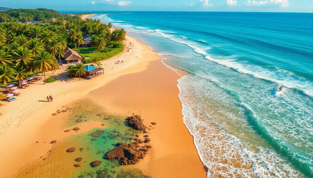 Visão aérea deslumbrante das praias intocadas de Paripueira AL e da paisagem costeira vibrante.