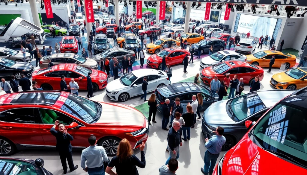 Experience the excitement of Auto Cars Show with diverse vehicles on display and engaged attendees.