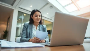 Engaging consultation on Maid visa services Dubai in a bright office environment.