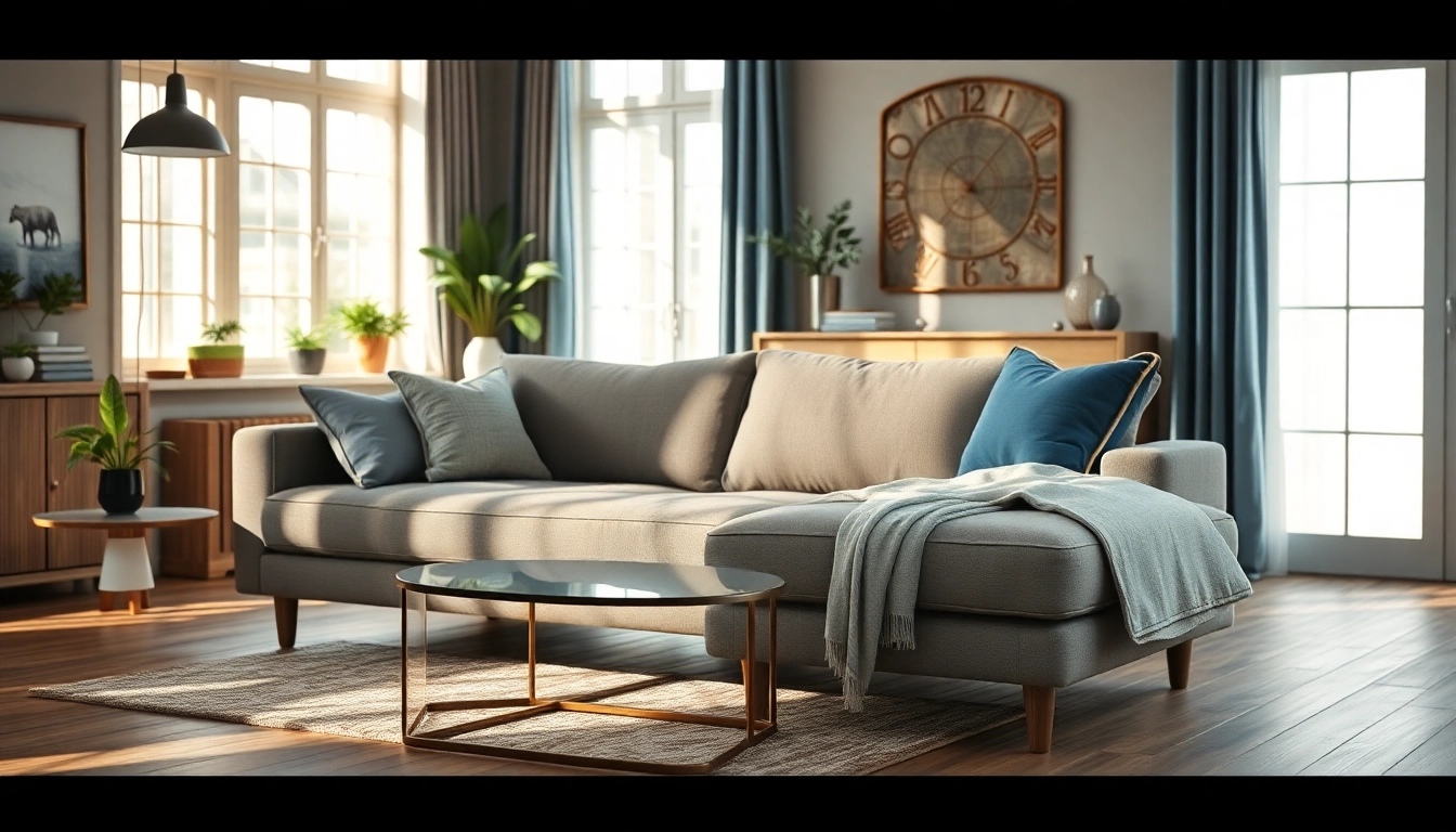 Cozy and stylish sofa beds enhance modern living room decor with elegance.
