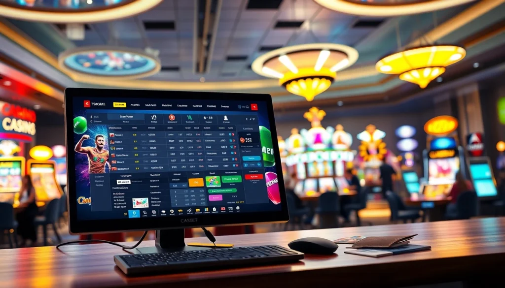 Menampilkan komputer modern yang menunjukan toto togel resmi untuk pengalaman judi online yang menarik.