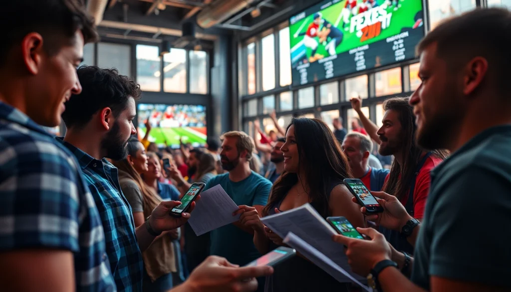 Exciting sports betting Texas scene showcasing vibrant atmosphere and diverse fans.