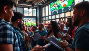 Exciting sports betting Texas scene showcasing vibrant atmosphere and diverse fans.