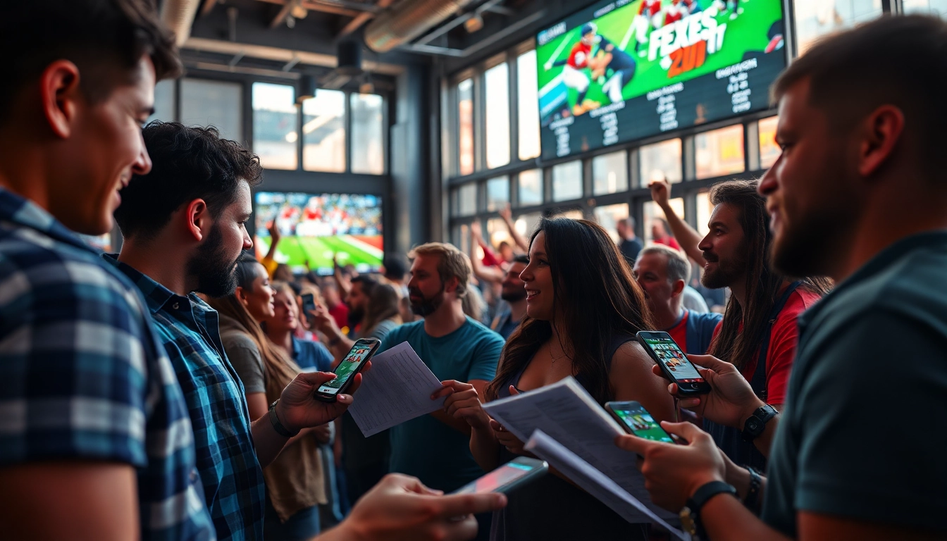 Exciting sports betting Texas scene showcasing vibrant atmosphere and diverse fans.