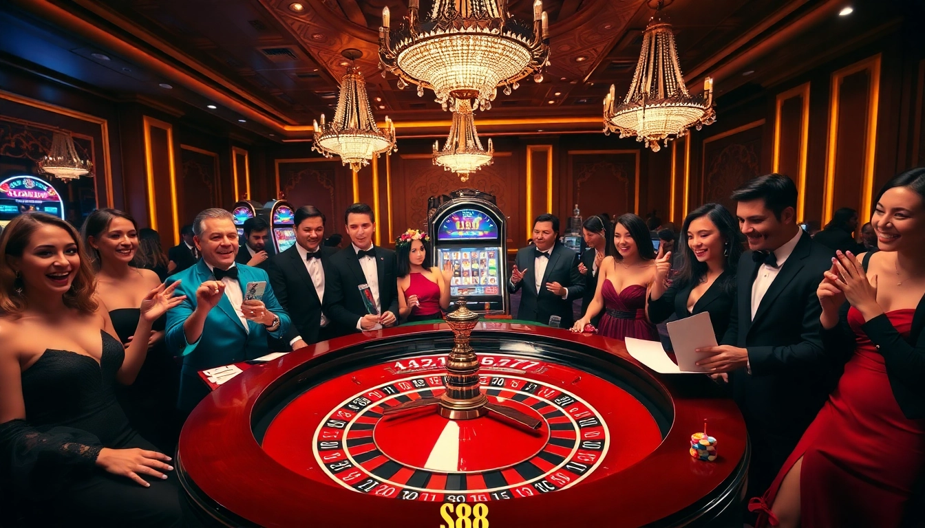 Experience the thrill of roulette at https://s88.works/ with excited gamblers and vibrant casino atmosphere.