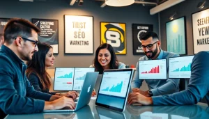 Boost your business with expert strategies from our seo company fort myers team in a vibrant office.