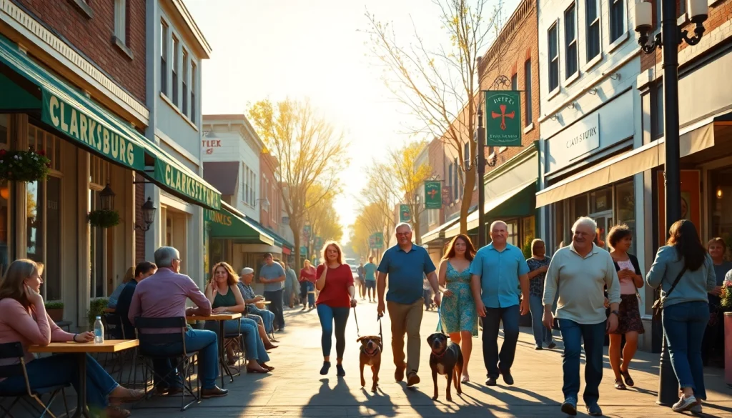 Explore the vibrant community scene in Clarksburg with welcoming outdoor activities and friendly interactions.