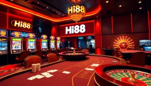 Engage in thrilling gaming experiences at Hi88's luxurious casino.