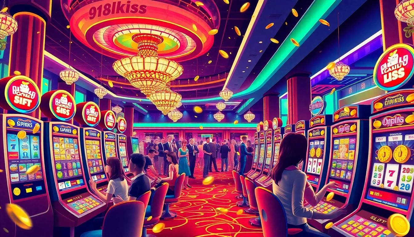 สนุกกับการเล่นสล็อต 918kiss slot ในคาสิโนที่เต็มไปด้วยแสงสีนีออนและความตื่นเต้น