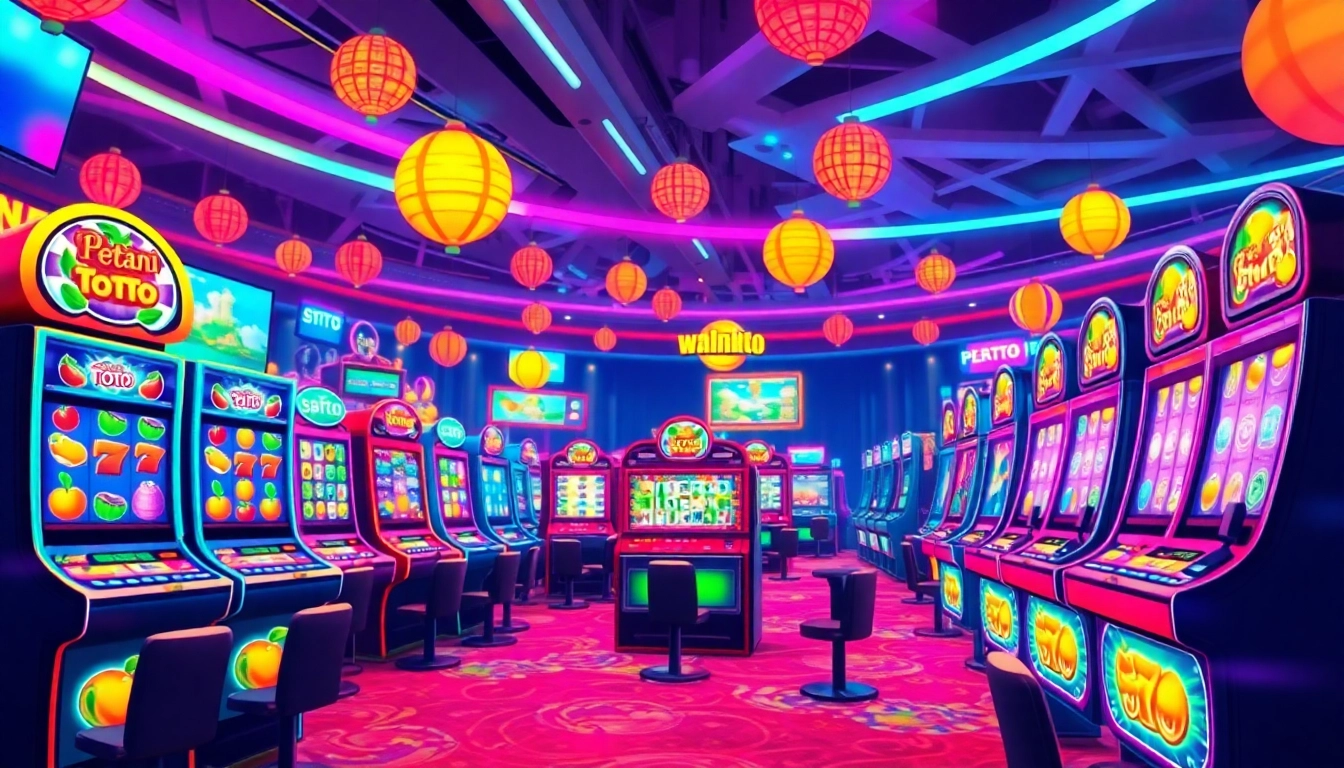 Permainan slot online petani toto yang menghibur dan penuh warna dalam lingkungan kasino virtual.