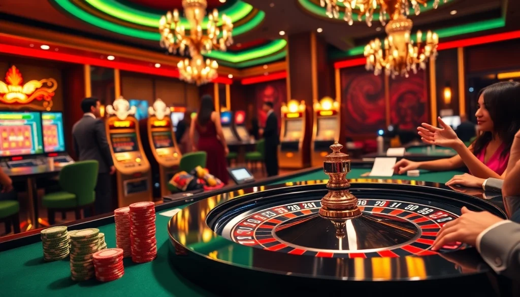 Players placing bets at a vibrant roulette table with 7m odds displayed, showcasing excitement and professional gambling.