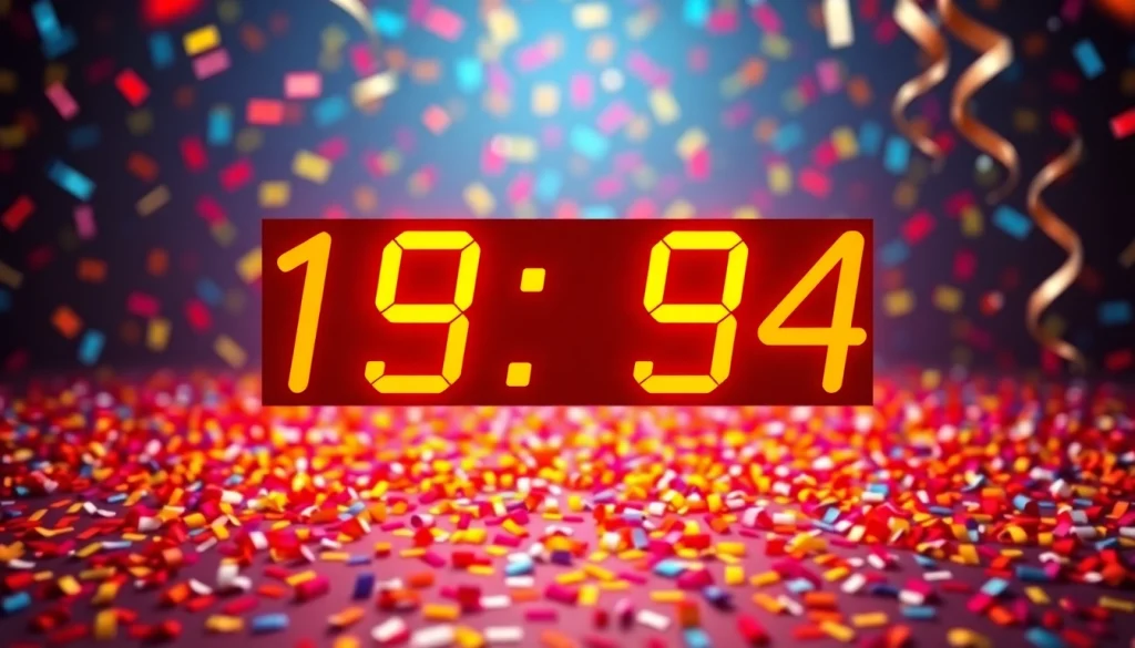 Eye-catching countdown png gif featuring animated numbers and colorful confetti backdrop to enhance celebrations.