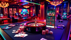 Trải nghiệm cảm giác cá cược hồi hộp với ứng dụng Bet VIP tại bàn casino sang trọng, đầy ắp các yếu tố trò chơi sống động.