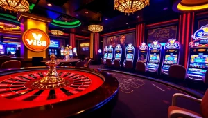 Players celebrating wins at VN88 casino tables with vibrant ambiance and thrilling gameplay.