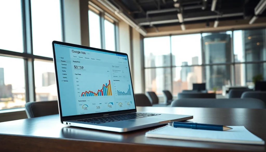 Optimize your google ads edmonton strategy with effective digital marketing tools in a modern workspace.